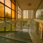 Pose de films solaires extérieurs titane sur un bâtiment professionnel